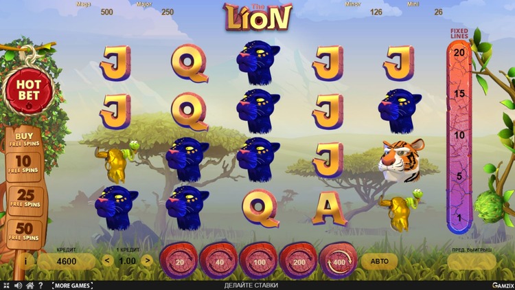 Игровые слоты «The Lion» на портале 1Go Casino